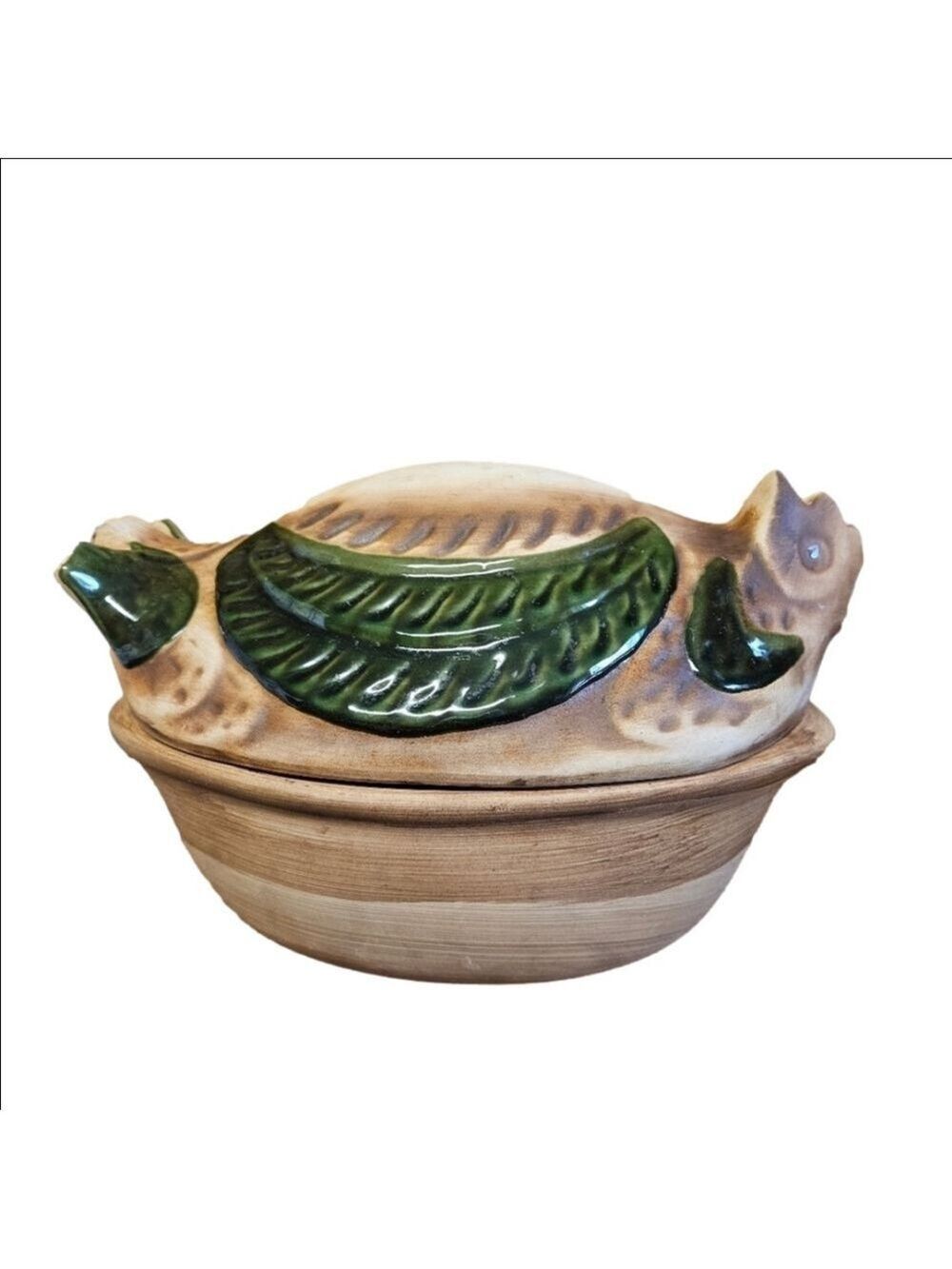 Vintage 70s BC Ceramics Handmade Clay Roaster